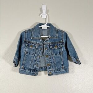 Faded Glory Denim Jean Jacket Coat Snap Button Blue Western Kid Toddler 12 Month